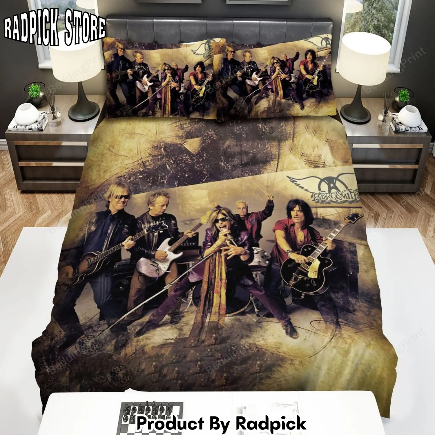 Radpick aerosmith performing bed sheets duvet cover bedding sets rp3278888